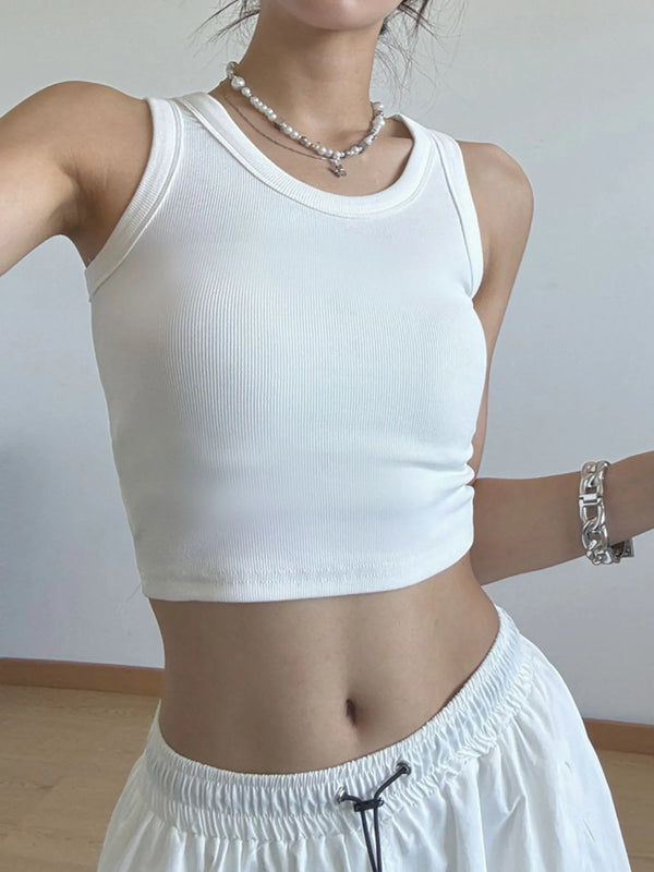 Ribbed Crop Tank Top